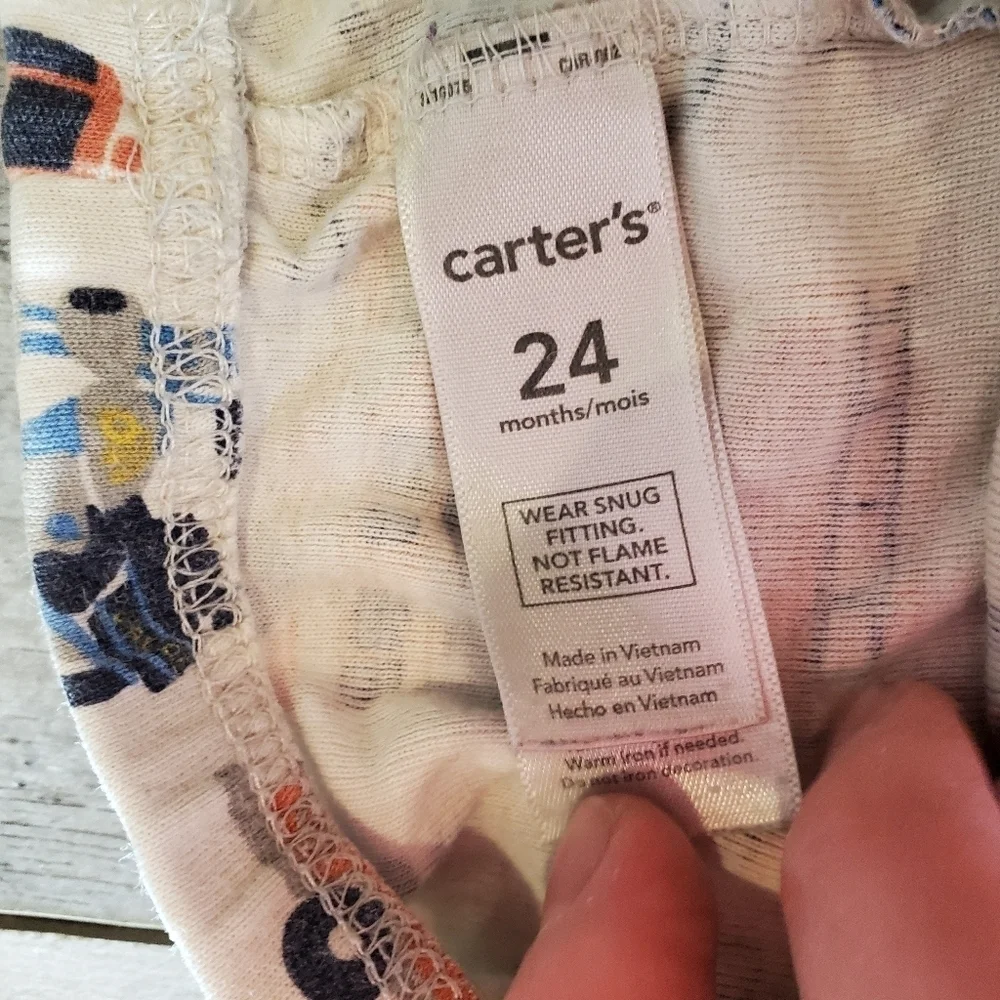 Carter's Toddler Boy Size 24m PJ Pajama Pant Bundle 2pc 100% Cotton